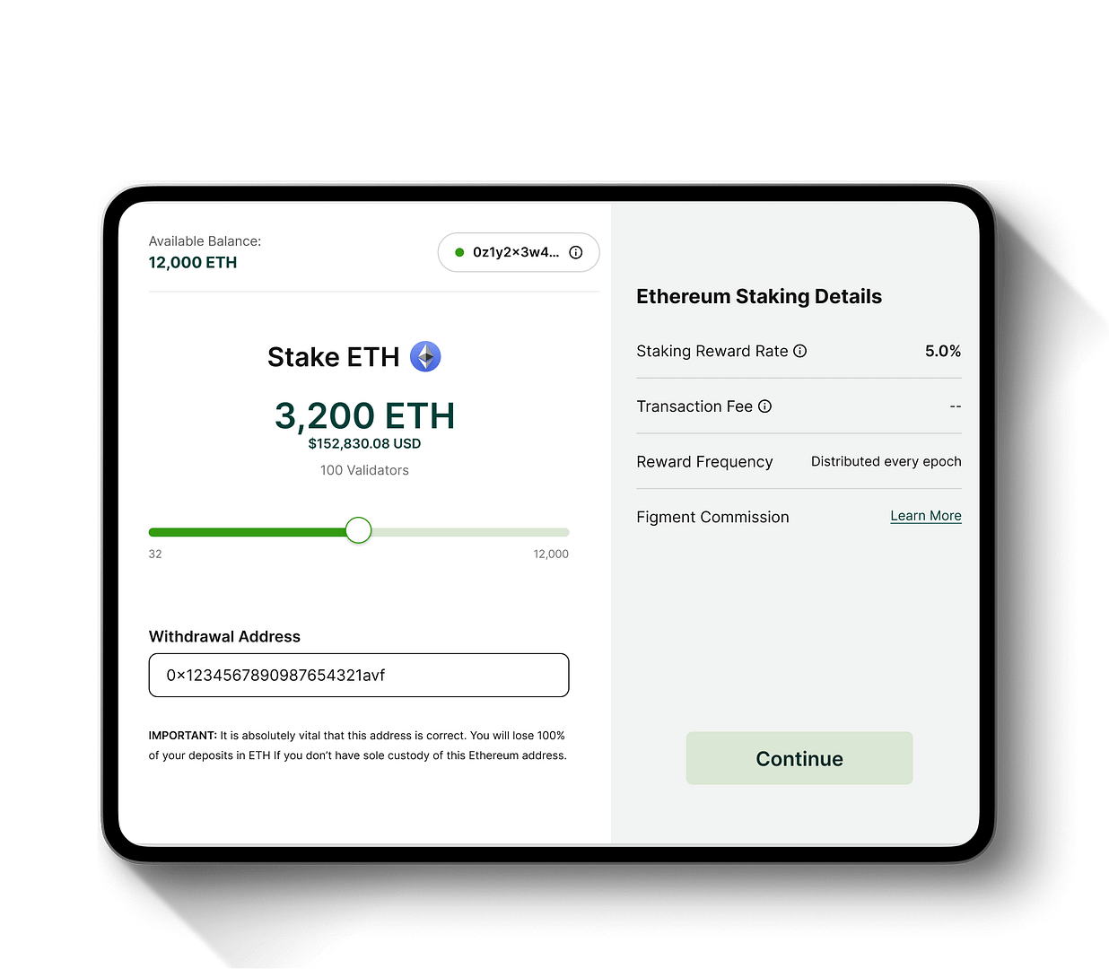 Figment stacking app mockup, Source: Figment